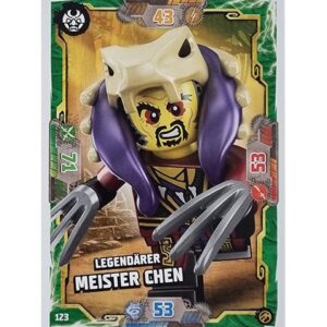 Lego Ninjago Serie 7 Trading Cards Geheimnisse der Tiefe - Nr 123 Legendärer Meister Chen