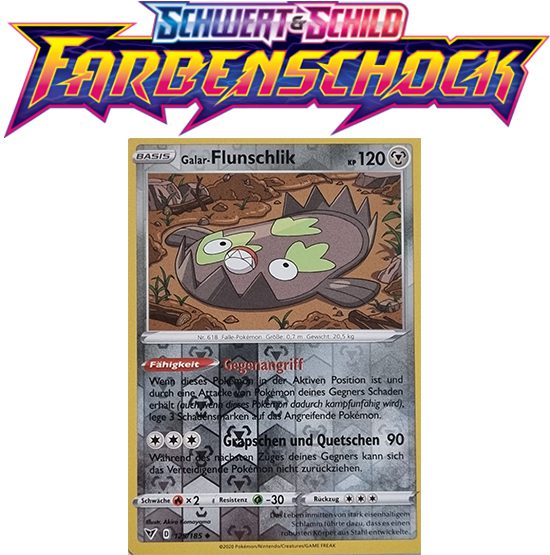 Pokémon Farbenschock Galar-Flunschlik 125/185 REVERSE HOLO