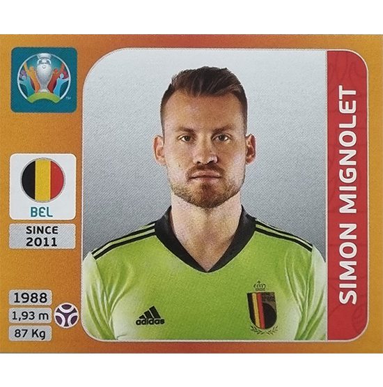 Panini EURO 2020 Sticker Nr 125 Simon Mignolet