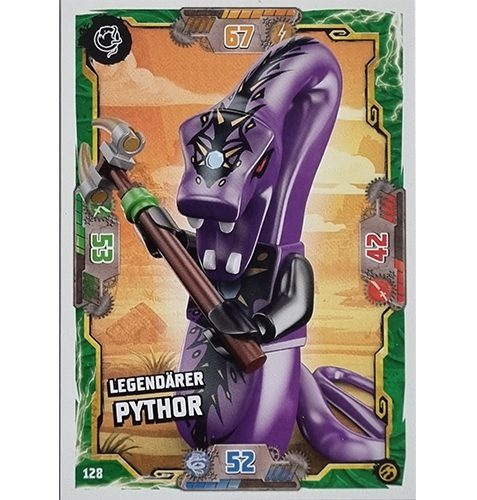 Lego Ninjago Serie 7 Trading Cards Geheimnisse der Tiefe - Nr 128 Legendärer Pythor