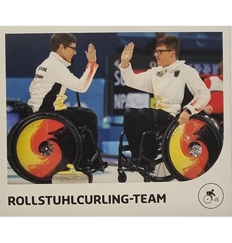 Panini Winterspiele 2022 Peking Sticker - Nr 129 Rollstuhlcurling-Team