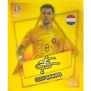 Topps UEFA EURO 2024 Sticker - NED SP CODY GAKPO mit UNTERSCHRIFT