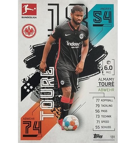 Topps Match Attax Bundesliga 2021/22 Nr 131 Almamy Toure