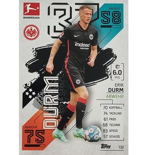 Topps Match Attax Bundesliga 2021/22 Nr 132 Erik Durm