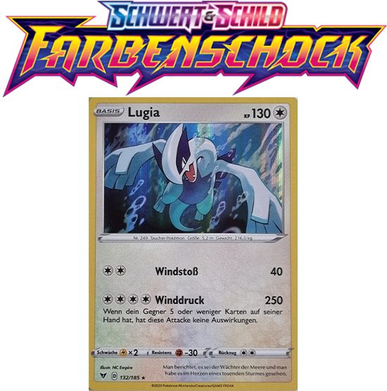 Pokémon Farbenschock Lugia 132/185 HOLO