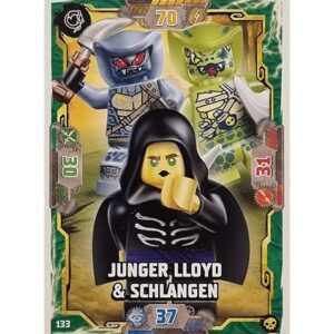 Lego Ninjago Serie 6 Trading Cards Nr 133 Junger Lloyd und Schlangen