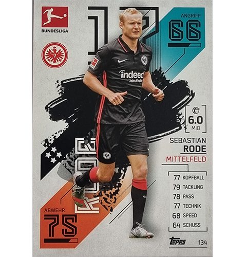 Topps Match Attax Bundesliga 2021/22 Nr 134 Sebastian Rode