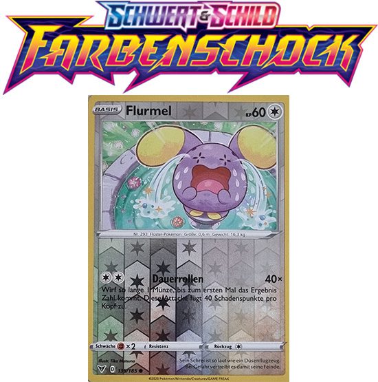 Pokémon Farbenschock Flurmel 135/185 REVERSE HOLO