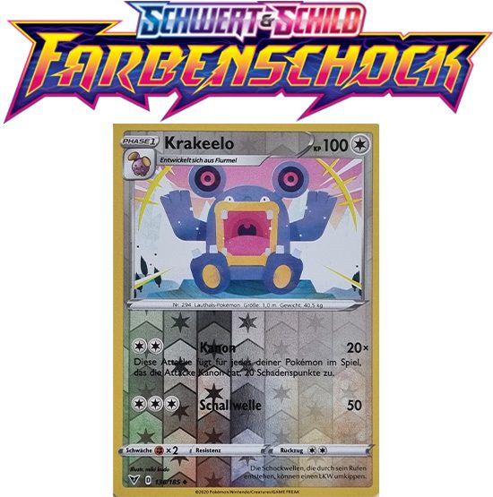 Pokémon Farbenschock Krakeelo 136/185 REVERSE HOLO