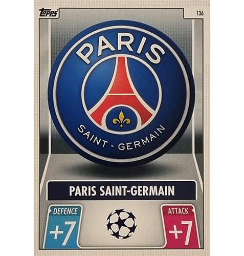 Topps Champions League 2021/2022 Nr 136 Paris Saint Germain Team Badge