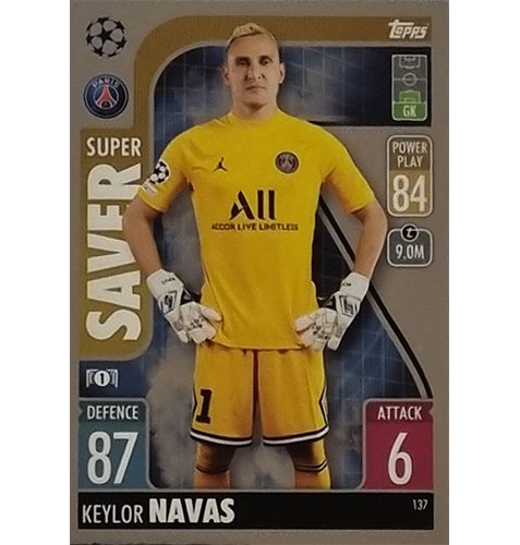 Topps Champions League 2021/2022 Nr 137 Keylor Navas