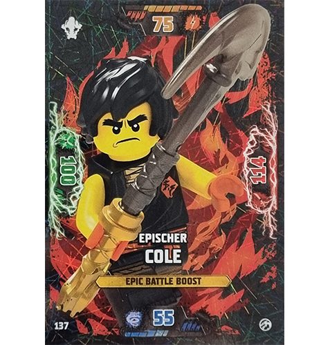 Lego Ninjago Serie 7 Trading Cards Geheimnisse der Tiefe - Nr 137 Epischer Cole