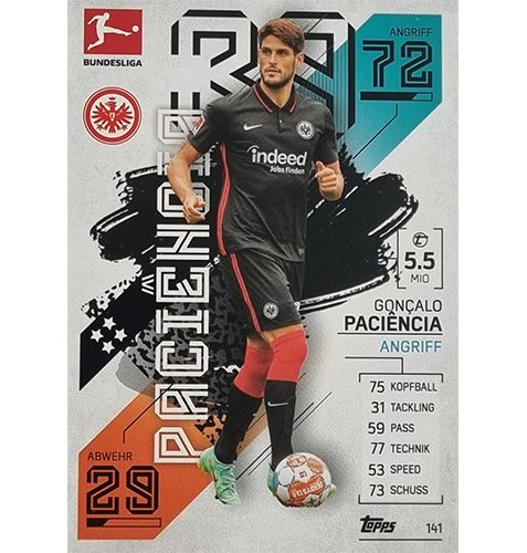 Topps Match Attax Bundesliga 2021/22 Nr 141 Goncalo Paciencia