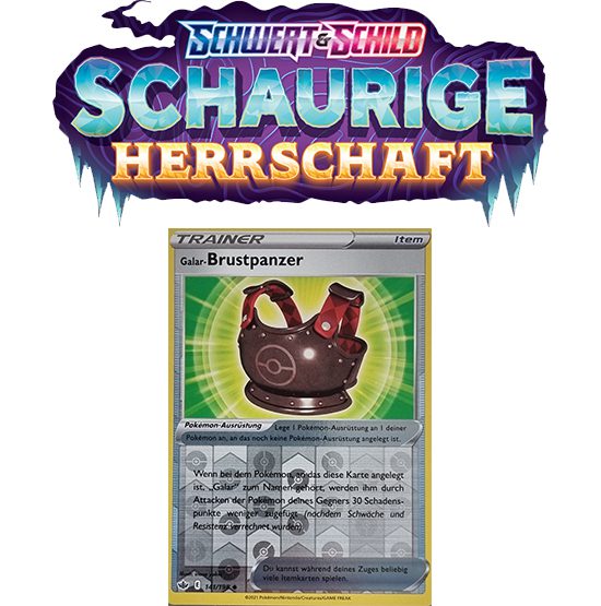 Pokémon Schaurige Herrschaft 141/198 Galar-Brustpanzer REVERSE HOLO