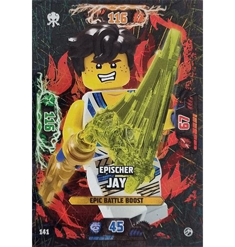 Lego Ninjago Serie 7 Trading Cards Geheimnisse der Tiefe - Nr 141 Epischer Jay