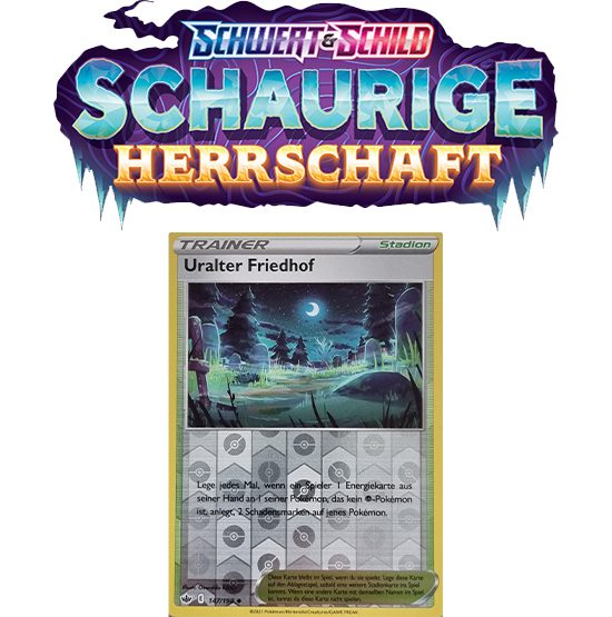 Pokémon Schaurige Herrschaft 147/198 Uralter Friedhof REVERSE HOLO