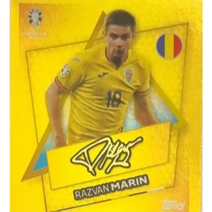 Topps UEFA EURO 2024 Sticker - ROM SP RAZVAN MARIN mit UNTERSCHRIFT