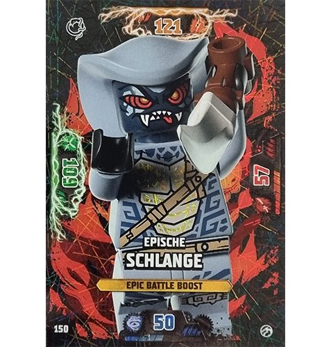 Lego Ninjago Serie 7 Trading Cards Geheimnisse der Tiefe - Nr 150 Epische Schlange