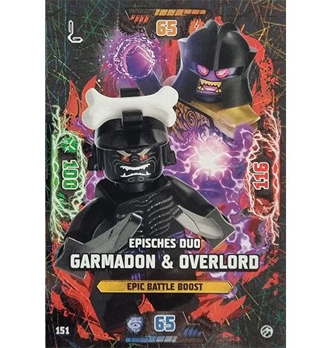 Lego Ninjago Serie 7 Trading Cards Geheimnisse der Tiefe - Nr 151 Episches Duo Garmadon & Overlord