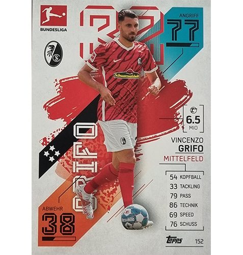 Topps Match Attax Bundesliga 2021/22 Nr 152 Vincenzo Grifo