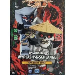 Lego Ninjago Serie 7 Trading Cards Geheimnisse der Tiefe - Nr 152 Episches Duo Wyplash & Schlange