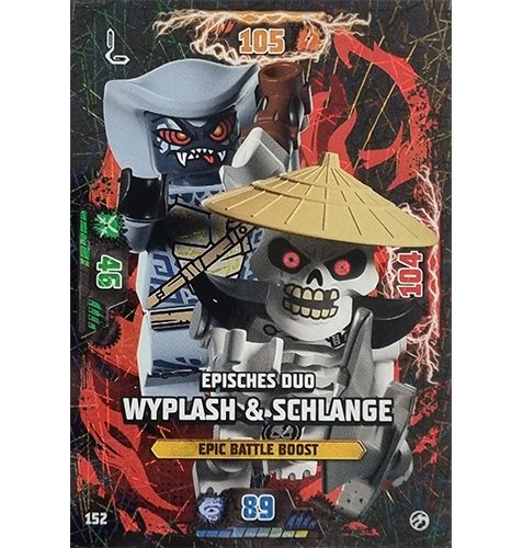 Lego Ninjago Serie 7 Trading Cards Geheimnisse der Tiefe - Nr 152 Episches Duo Wyplash & Schlange