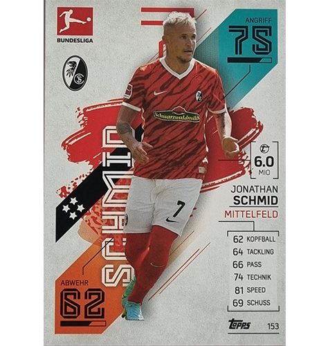 Topps Match Attax Bundesliga 2021/22 Nr 153 Jonathan Schmid
