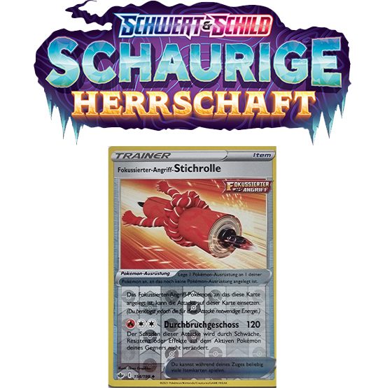 Pokémon Schaurige Herrschaft 154/198 Fokussierter-Angriff-Stichrolle REVERSE HOLO