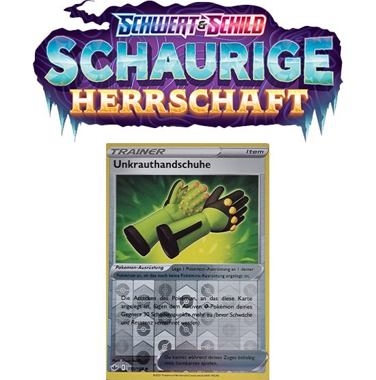 Pokémon Schaurige Herrschaft 155/198 Unkrauthandschuhe REVERSE HOLO