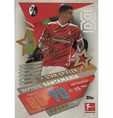 Topps Match Attax Bundesliga 2021/22 Nr 161 Baptiste Santamaria