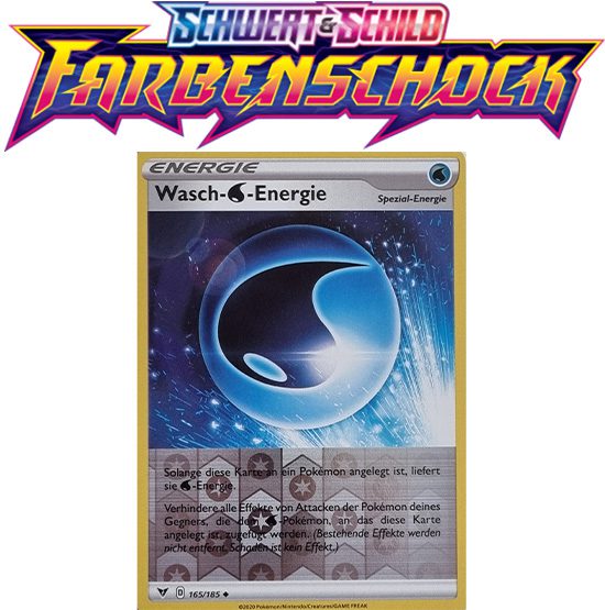 Pokémon Farbenschock Wasch-Energie 165/185 REVERSE HOLO