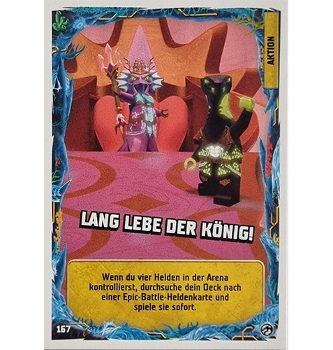 Lego Ninjago Serie 7 Trading Cards Geheimnisse der Tiefe - Nr 167 Lang lebe der König