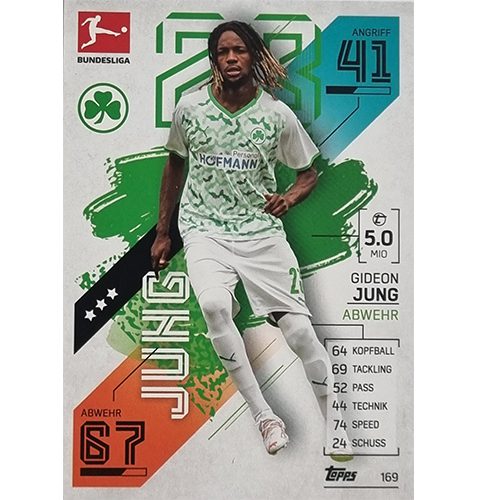 Topps Match Attax Bundesliga 2021/22 Nr 169 Gideon Jung
