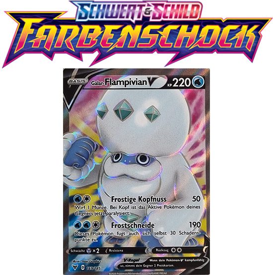 Pokémon Farbenschock Galar-Flampivian-V 169/185 FULLART