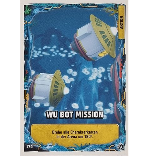 Lego Ninjago Serie 7 Trading Cards Geheimnisse der Tiefe - Nr 170 Wu Bot Mission