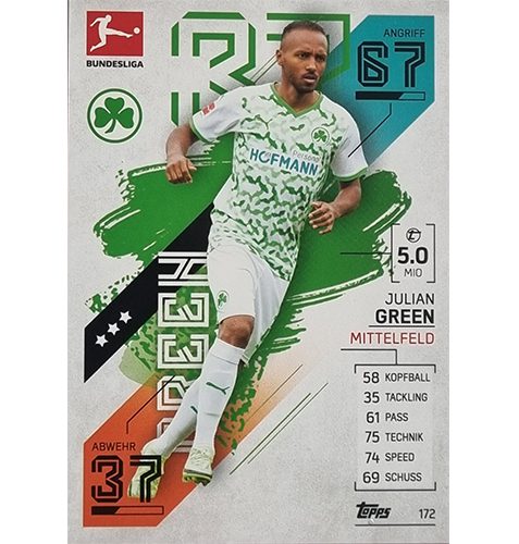 Topps Match Attax Bundesliga 2021/22 Nr 172 Julian Green