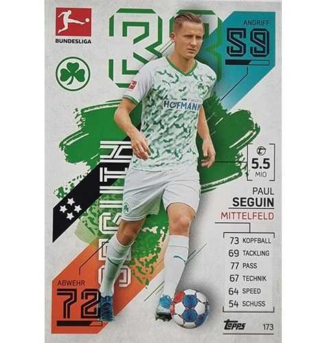 Topps Match Attax Bundesliga 2021/22 Nr 173 Paul Seguin