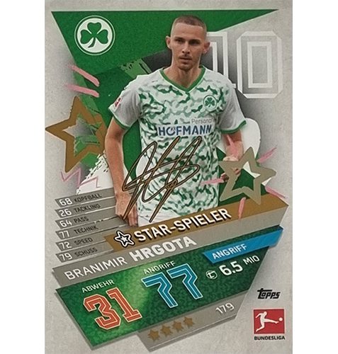 Topps Match Attax Bundesliga 2021/22 Nr 179 Branimir Hrgota