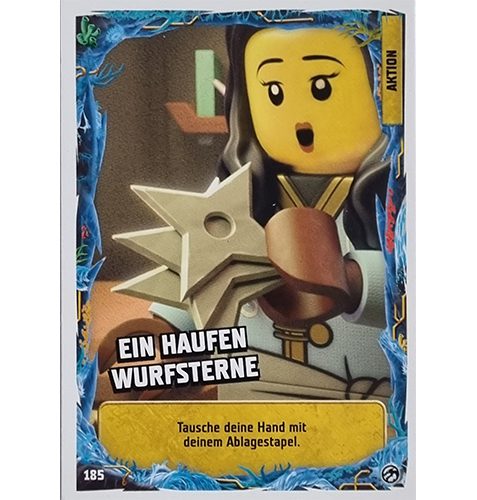 Lego Ninjago Serie 7 Trading Cards Geheimnisse der Tiefe - Nr 185 Ein Haufen Wurfsterne