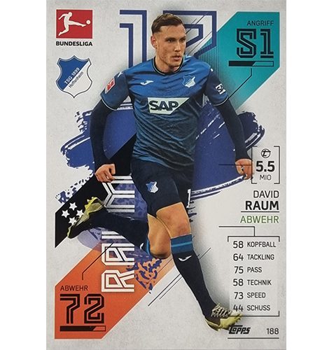 Topps Match Attax Bundesliga 2021/22 Nr 188 David Raum