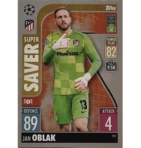 Topps Champions League 2021/2022 Nr 191 Jan Oblak