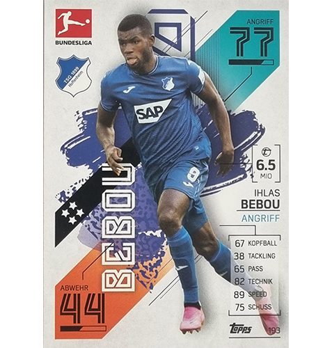 Topps Match Attax Bundesliga 2021/22 Nr 193 Ihlas Bebou