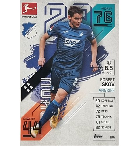 Topps Match Attax Bundesliga 2021/22 Nr 194 Robert Skov