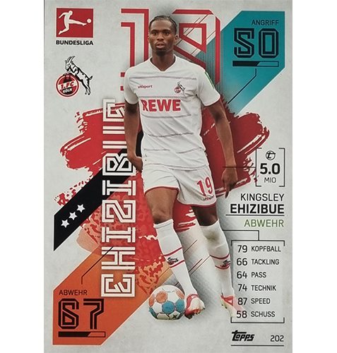 Topps Match Attax Bundesliga 2021/22 Nr 202 Kingsley Ehizibue