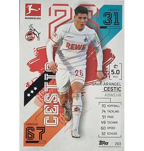 Topps Match Attax Bundesliga 2021/22 Nr 203 Sava Arangel Cestic