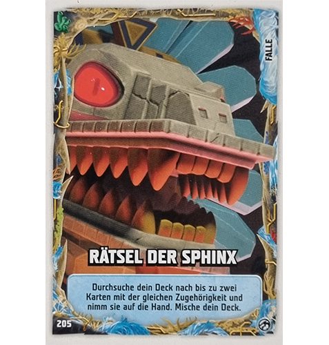 Lego Ninjago Serie 7 Trading Cards Geheimnisse der Tiefe - Nr 205 Rätsel der Sphinx