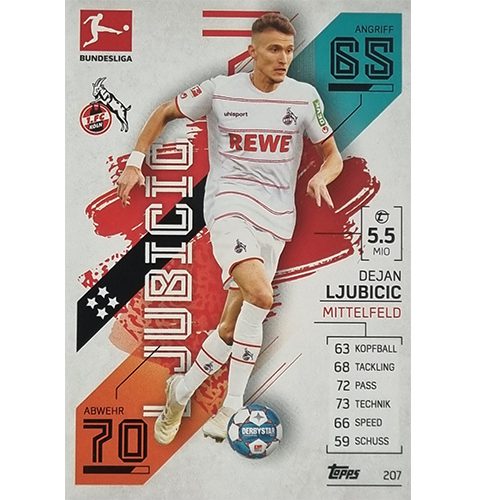 Topps Match Attax Bundesliga 2021/22 Nr 207 Dejan Ljubicic