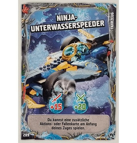 Lego Ninjago Serie 7 Trading Cards Geheimnisse der Tiefe - Nr 209 Ninja-Unterwasserspeeder