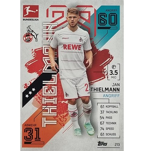 Topps Match Attax Bundesliga 2021/22 Nr 213 Jan Thielmann