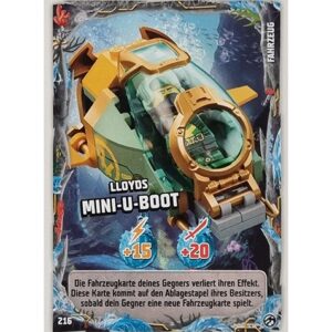 Lego Ninjago Serie 7 Trading Cards Geheimnisse der Tiefe - Nr 216 Lloyds Mini-U-Boot